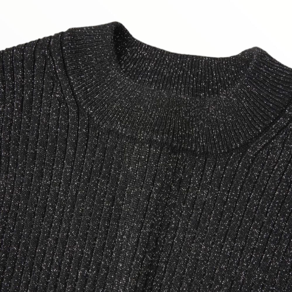 ZARA Kids | Black | RIBBED KNIT SPARKLY SWEATER - Picture 3 of 5